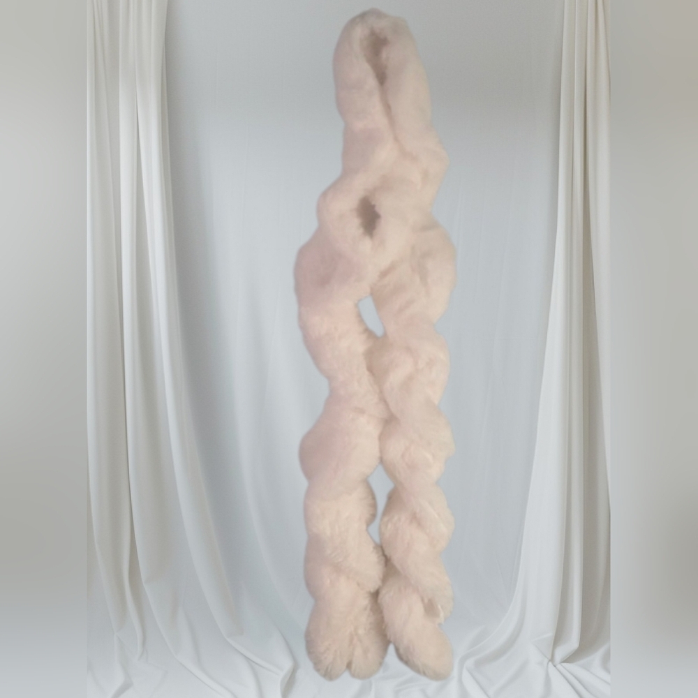 Claire's Soft Cream Scarf Springy Flexible Coil Coiled